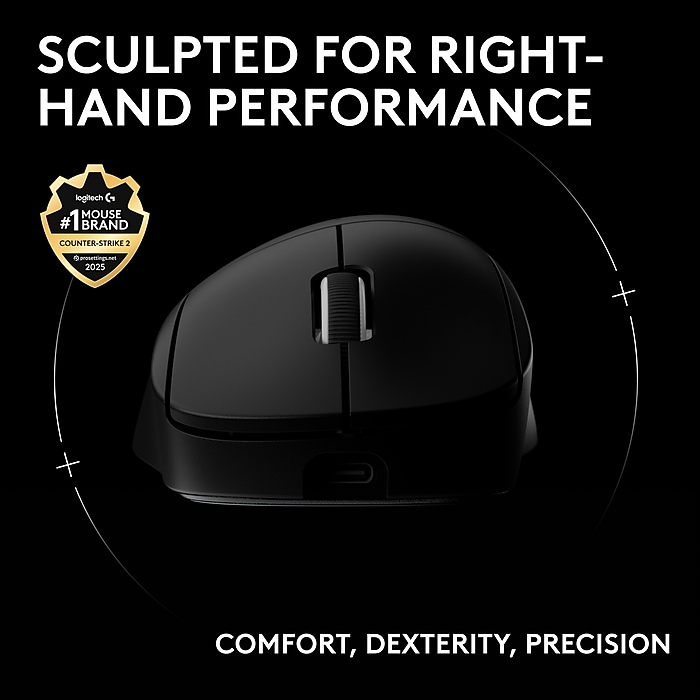 Logitech Pro X Superlight 2 Dex Wireless Ambidextrous Optical
