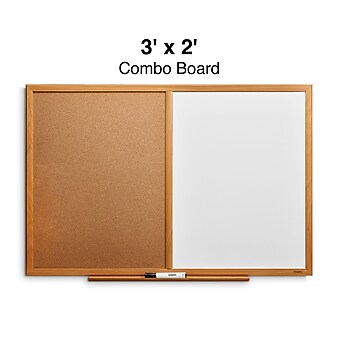 Staples Standard Cork & Dry Erase Whiteboard, 3' x 2' (28323-CC)