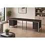 Boss Office Products Simple System 60"W Desk with Pedestal, Driftwood, 2/Set (SGSD006-101)~#|#~E7EC54F9-42E6-419E-9517B7BBD61023FC_sc7