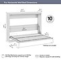 Bestar Pur 85W Queen Horizontal Murphy Bed for Modern Living, White (26186-000017)~#|#~E7F4F857-F3C1-4B9D-8E42FBC93AC7B051_sc7