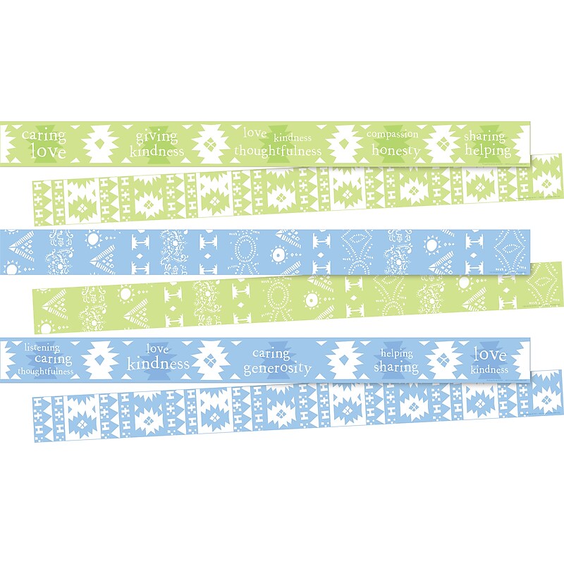 Barker Creek Double-Sided Border Set, 35" x 3", Thoughtful & Kind, 3 designs, 36/Set (4037) image 1