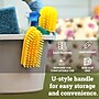 BISON LIFE 6" Polypropylene Iron Handle Scrub Brush, Yellow, 6/Pack (BPES-IRBH-PP-Y-6)~#|#~E7F7D6EF-8B67-4E31-85A7C1A3CD83BA8F_sc7