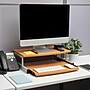 Mind Reader 2-Tier Monitor Stand with Sliding Keyboard Drawer, Brown (2TSLIDE-BRN)~#|#~E7FC9438-17F5-4F51-AB4D96BA36846ABB_sc7