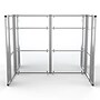 VersaDesk WorkNest 66"H x 81"W 2 Person H-Shaped Cubicle Panel Workstation, Silver (WNCH-7296-S)~#|#~E802CD2B-DB10-44B7-A7D04764BE4819D1_sc7