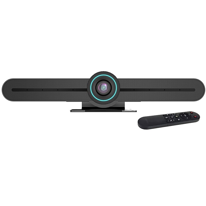 Delton C75 PTZ Ultra HD 4K Video Bar Webcam with AI Tracking, Noise-Canceling Microphone, Dual Speakers, Black (DCAIC75PTZ) image 1