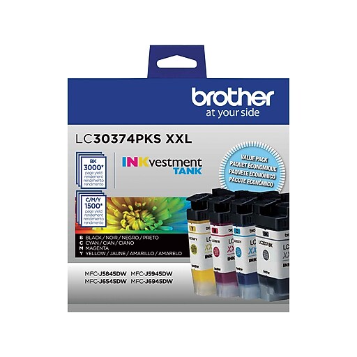 Brother LC30374PKS XXL Black/Cyan/Magenta/Yellow Super High Yield
