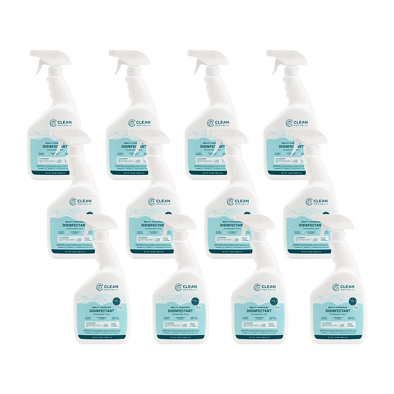 Clean Republic Multipurpose Disinfectant, 32 Fl. Oz., Dozen (CH-1107) image 1