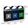 Commercial Zone Avante Polyethylene Three-StreamTrash, Recycling and Compost Center, 90-Gallon, Multicolored (787308MSA)~#|#~E80D2F33-9C1D-4311-82C8C13DD5948A73_sc7