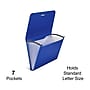 Staples Moisture Resistant Reinforced Plastic Filing Accordion File, 7-Pocket, Letter Size, Blue (TR52020)~#|#~E80D42DB-162B-4406-9B88BF39E4871E6A_sc7