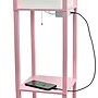 Creekwood Home Classix 3-Tier Storage LED Floor Lamp with Charging Ports, with Feit LED Bulb, Light Pink (CWF-3009-LP-LB)~#|#~E81318DC-4FF3-435E-946D49F9A2D5BCB0_sc7