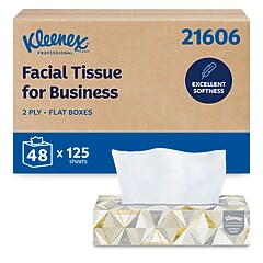Kleenex Professional Facial Tissue, 2-ply, White, 125 Tissues/Box