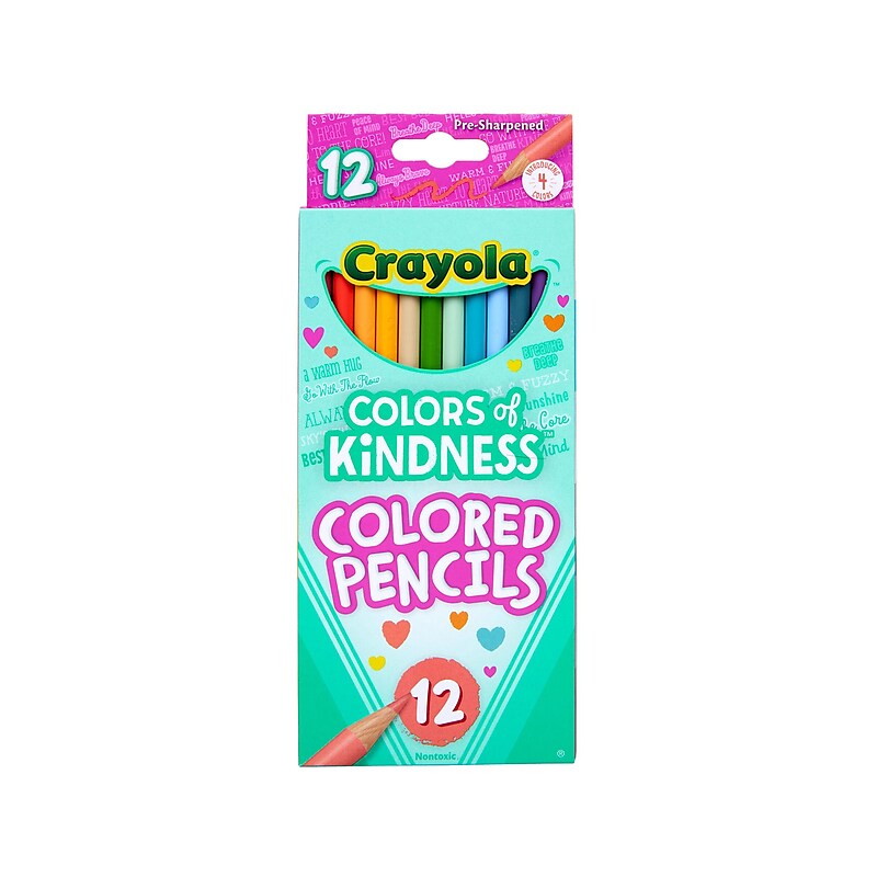 Crayola Colors of Kindness Kids' Colored Pencils, Assorted Colors, Dozen (682114) image 1