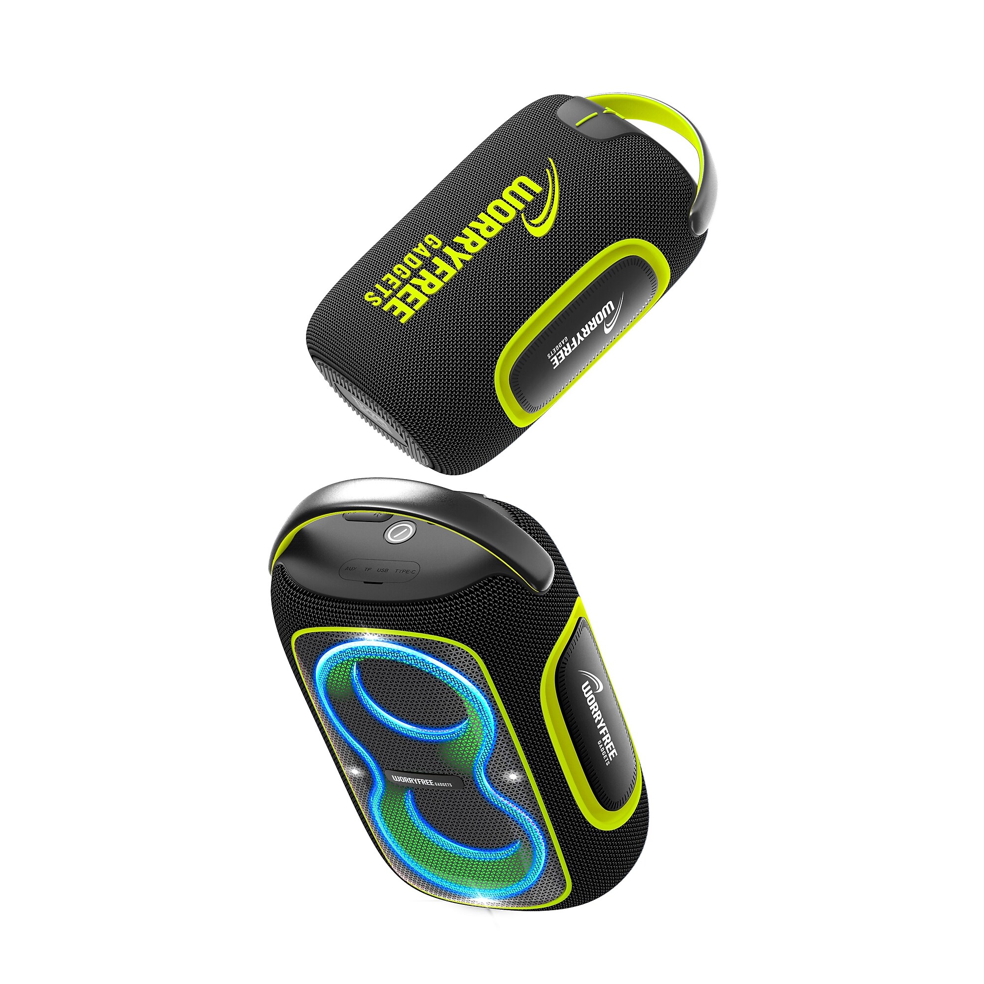 Worryfree Gadgets 50W Wireless Bluetooth Speaker with RGB Lights & Carry Handle, Black (WH59-BLK) Sansujyuku sansujyuku.com