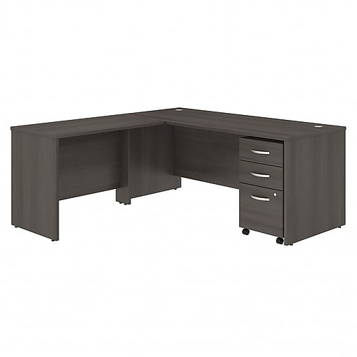 Bush Business Furniture Studio C 72W x 30D L Shaped Desk with Mobile File and 42W Return
