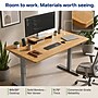 Uncaged Ergonomics Rise Up 60"W Electric Adjustable Bamboo Standing Desk, Natural/Gray (RUGB)~#|#~E82DE10A-5448-4092-BD5CF4B4D1A2F5ED_sc7