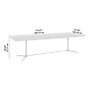 Bush Business Furniture 120W x 48D Boat Shaped Conference Table with Metal Base, White (99TBM120WHSVK)~#|#~E835F330-21CE-4D2A-BF69752B60BF2BAA_sc7