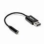 Rocstor USB Type-A to 3.5mm Audio Adapter, Male, Black (Y10A346-B1)~#|#~E83E0B55-3AE3-4A86-A5D3A2BA8F8C70F1_sc7