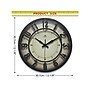 Infinity Instruments Wall Clock, Plastic/Glass, 12.13"Dia. (20292AB-4531)~#|#~E841B5A8-E0DC-4563-9913CF548EE9DCFA_sc7