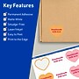Avery TrueBlock Laser/Inkjet Decorative Edge Multipurpose Labels, 2-9/32" x 1-27/32", White, 1200/Box (94603)~#|#~E8432EF9-AD1F-4D9B-98281490D7B9759F_sc7