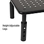 Mind Reader Ventilated Metal Adjustable Monitor Stand, Up to 44 lbs., Black, 2/Pack (4LEGM2PK-BLK)~#|#~E8455D95-C2BD-457D-B76B630A1F042804_sc7