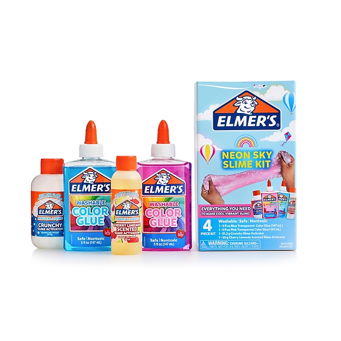 Elmer's Neon Sky Slime Kit, 4 Pieces/Pack (2203460) | Staples