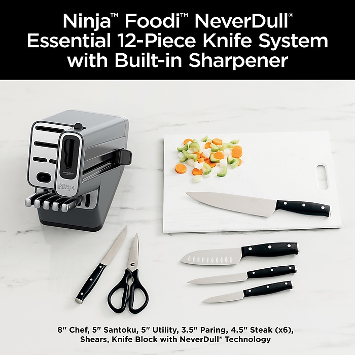 Ninja Foodi NeverDull Essential K12012 Knife Set with Built-in
