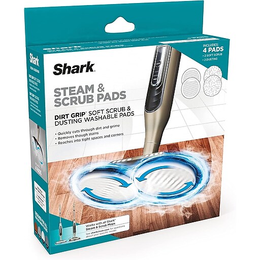 Shark Wet & Dry Steam & Scrub Cleaning Pads, White/Gray