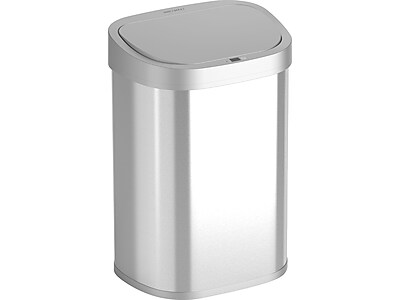 Nine Stars 13gal Motion Sensor Oval Shape Stainless Steel Trash Can - Thumbnail 3