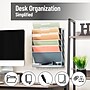 Mind Reader 5-Compartment Mountable Plastic Vertical File Storage, Gray  (WALLANCH-GRY)~#|#~E85E9956-5311-4B55-8026B396FD7B1C0D_sc7