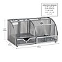 Mind Reader 7-Compartment Metal Desk Organizer File and Accessory Storage, Silver (JOEORG-SIL)~#|#~E860DE84-BDB6-4E71-BA268D4B4749DB5A_sc7