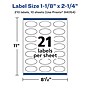 Avery Laser/Inkjet Multipurpose Oval Labels, 2.25" Dia, Glossy Clear, 210/Pack (94054)~#|#~E86456F7-5E9A-47DD-A93C384694DE4DFC_sc7