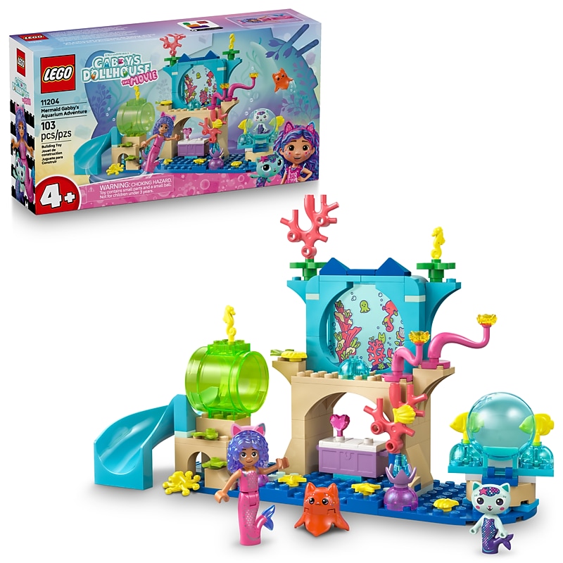 LEGO Gabbys Dollhouse Mermaid Gabbys Aquarium Adventure, 103 Pieces (11204) image 1