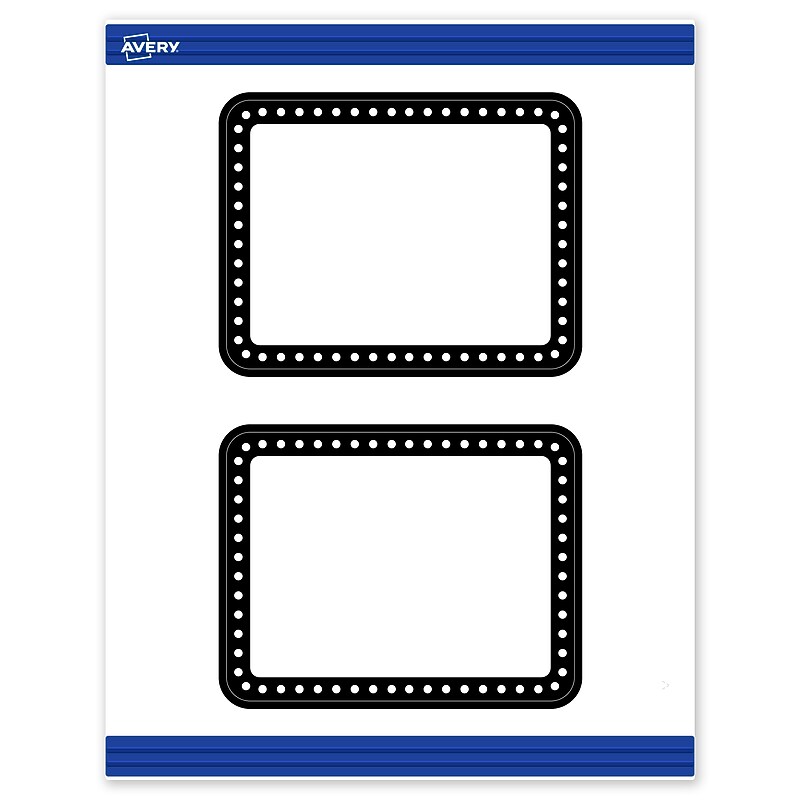 Avery Black and White Polka Dots Matte Blank Card, White, 20/Pack (S00-DKS) image 1