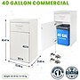 Alpine Industries Wood Trash Can Enclosure with Tray Top, 40 Gallon, White, 2/Pack (476-WHI-2PK)~#|#~E86F3156-ED89-412B-97031936813116D5_sc7