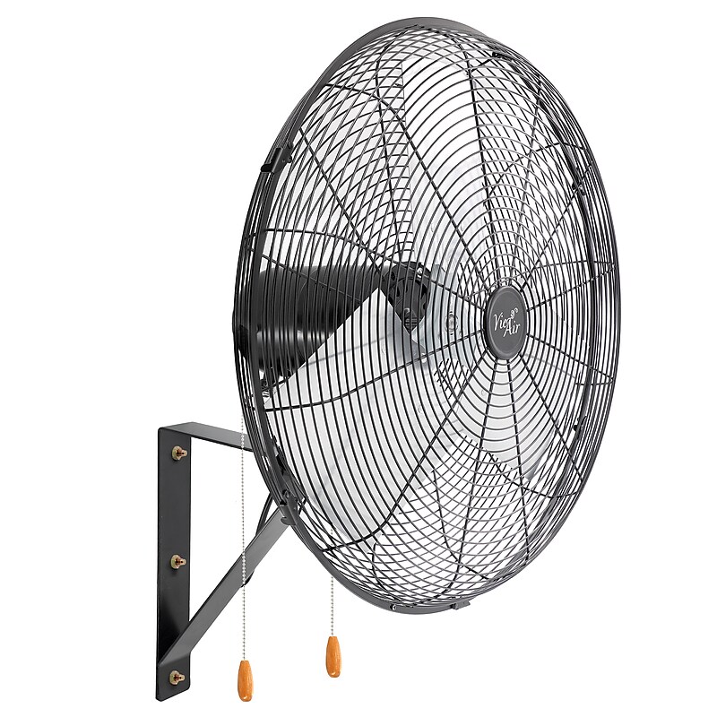 Vie Air Industrial 20" Oscillating Wall Fan, 3-Speed, Black (938122814M) image 1