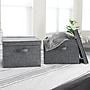 Household Essentials Medium Stackable Folding Fabric Square KD Storage Box, 10" x 15"x 15", 39 Qt., Gray, 2/Pack (7517-1)~#|#~E87884A8-DBB5-4E26-8517A4D371DB2ACA_sc7