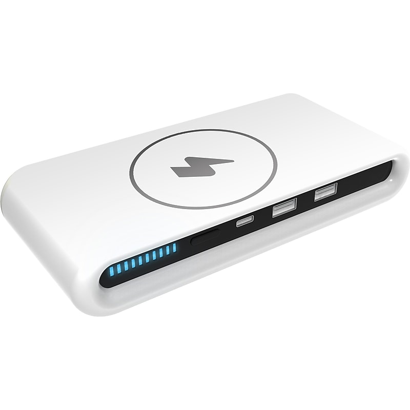 Vivitar Wireless Multi-Charger, USB-A/USB-C, White (PWR6006-WHT-T35-12) image 1