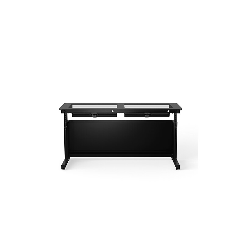 VersaDesk Downview 60"W Manual Adjustable Standing Computer Table, Black (DVT6024-BB) image 1