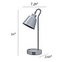 Simple Designs Sleek Essentials LED Desk Lamp, 16", with USB Ports, Gray (LD1073-GRY)~#|#~E8819C7E-7F34-4938-937D4E0CCB020CB5_sc7