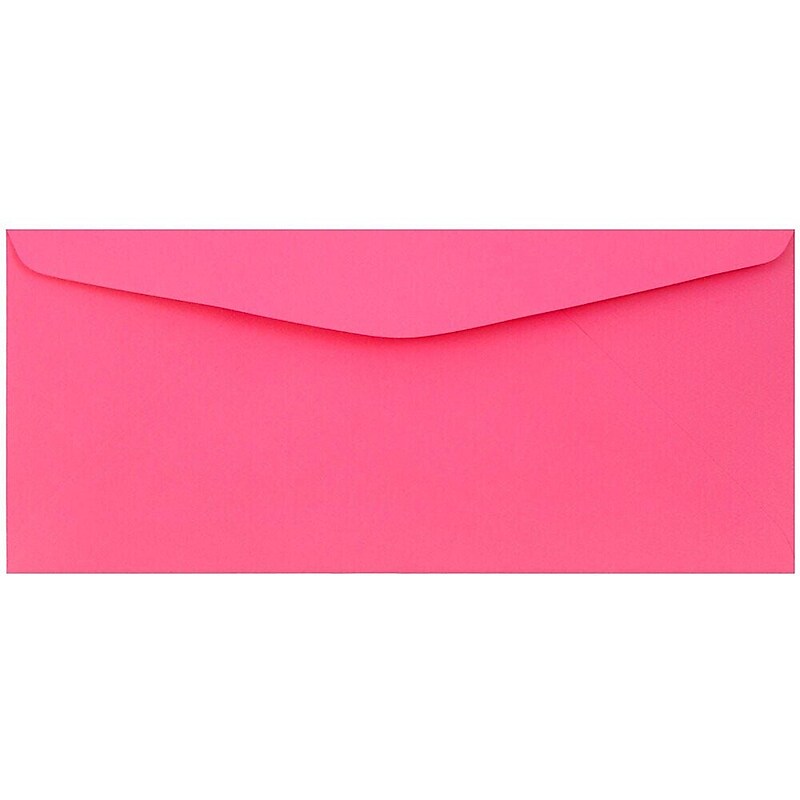 JAM Paper #9 Business Envelope, 3 7/8" x 8 7/8", Ultra Fuchsia, 100/Pack (1532895D) image 1