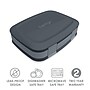 bentgo Fresh Bento Box, 3-Compartment, Charcoal, 39.2 oz. (BGOFR-2CH)~#|#~E88A6EDF-0F72-4437-86993D1159A2932A_sc7