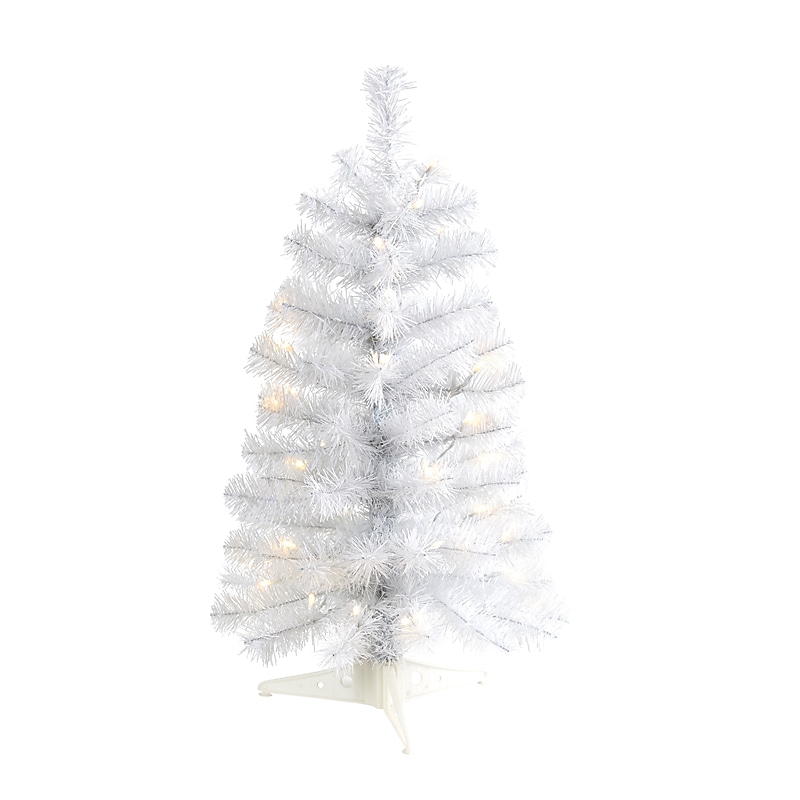 Nearly Natural White Artificial Christmas Tree, 2' (T1698) image 1