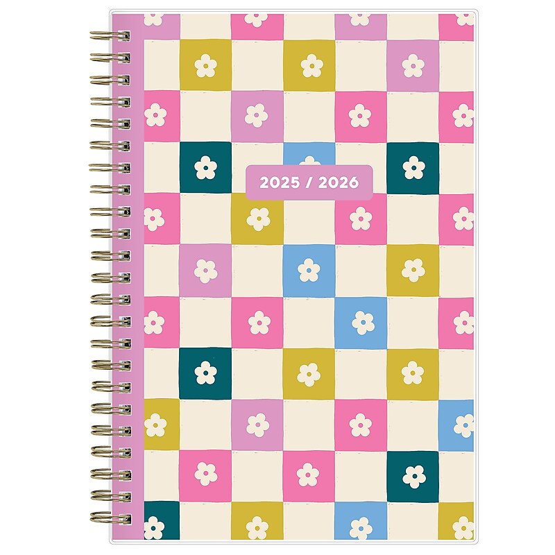 2025-2026 Blue Sky Mayla 5" x 8" Academic Year Weekly & Monthly Planner, Plastic Cover, Multicolored (153847) image 1