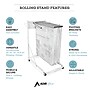 AdirOffice Blueprint Metal Mobile File Cart with Lockable Wheels, White (613-WHI)~#|#~E896E891-9C67-4948-B6BBED1463A14A3F_sc7