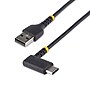 StarTech.com 6.6ft USB-A to USB-C Cable, Charge/Sync, Right-Angled USB C, Heavy-Duty, Black (R2ACR-2M-USB-CABLE)~#|#~E89A08FF-C85E-43BD-8696C8D31FB9BF53_sc7