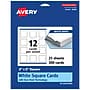 Avery Integrated Cards, 2" x 2", Matte White, 300/Pack (95269)~#|#~E89D5BF2-33C2-4F9A-A8F9BC5EBB3C3974_sc7