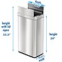 iTouchless Stainless Steel Wings Open Lid Sensor Trash Can with AbsorbX Odor Control, Silver, 18 gal. (WS18RSL)~#|#~E89F2DF0-F6D8-4B0D-9BA82CA1E8290D42_sc7
