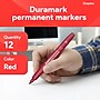Staples Duramark Permanent Marker, Fine Tip, Red, Dozen (ST62951)~#|#~E89FCC8F-8171-4904-83447E199AE7A32B_sc7