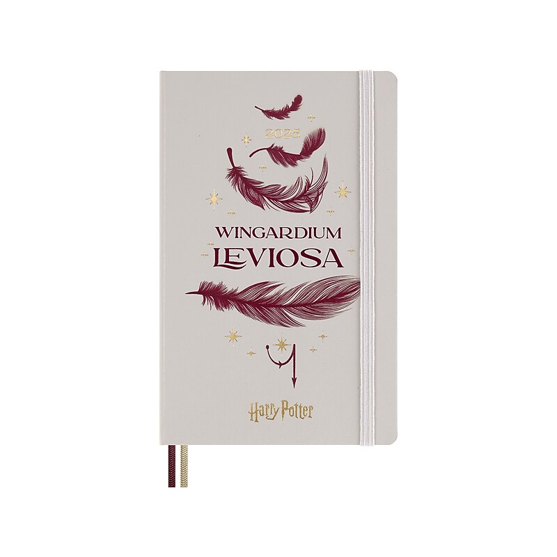 2025 Moleskine Limited Edition Harry Potter Wingardium Leviosa 5" x 8.25" Weekly Planner, Pearl Gray (DHP12WN3Y25) image 1