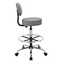 Boss Caressoft Vinyl Medical/Drafting Stool with Back Cushion, Grey (B16245-GY~#|#~E8A4350F-22A3-4495-954AE98245180E0D_sc7